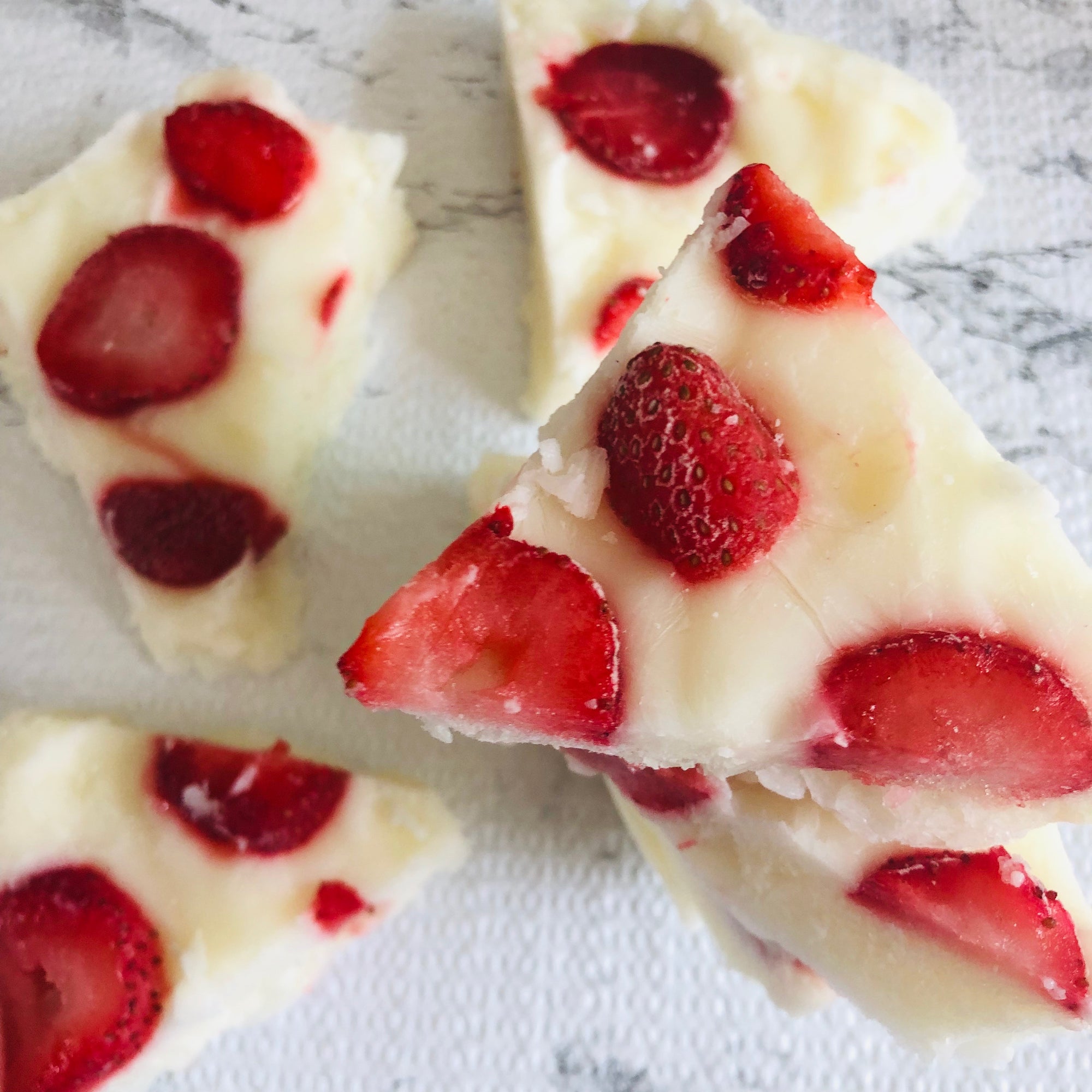 Strawberries & Cream Yogurt Bark for Kids